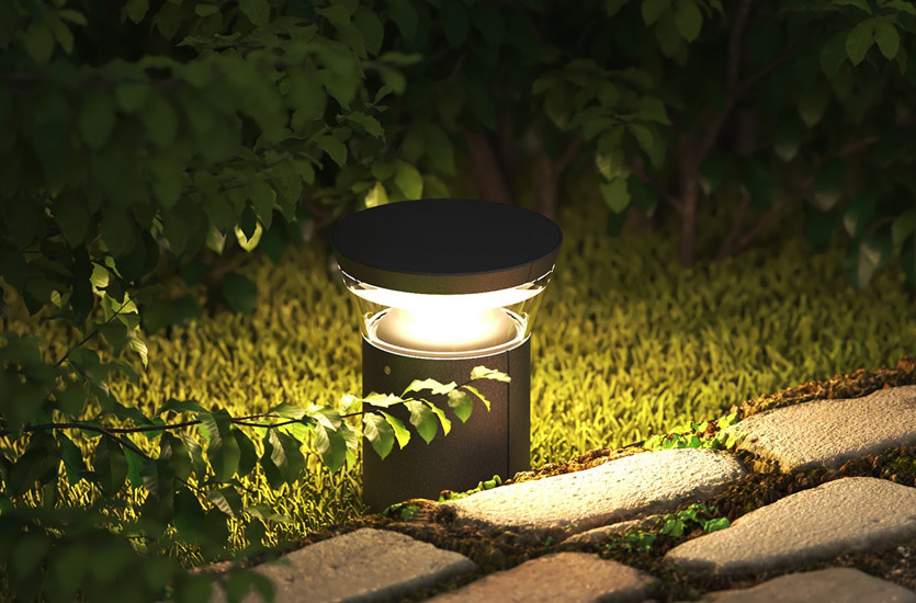 LED Bollard at night