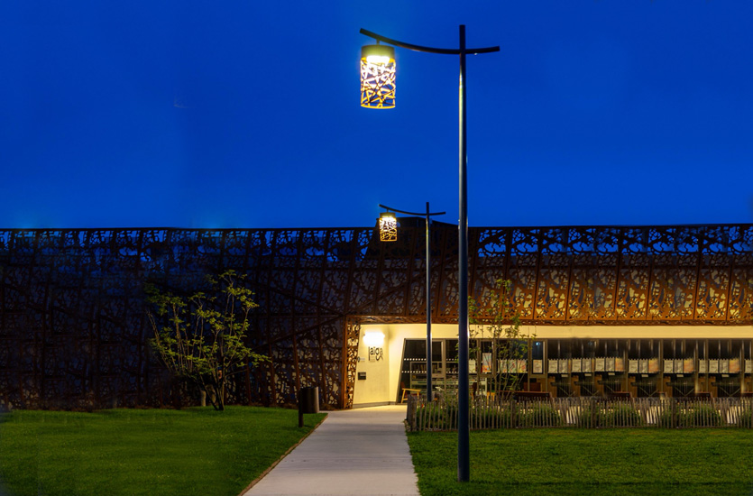 Lantern on Pathway