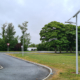Road with Solar Street lights