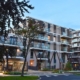 Streetlight lighting apartment block