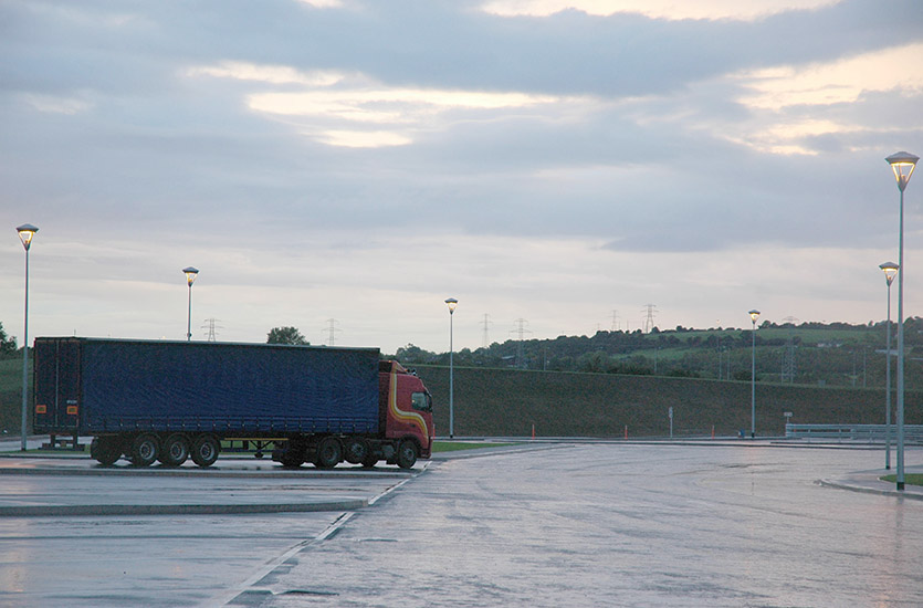 Lorry Parking on Motorway