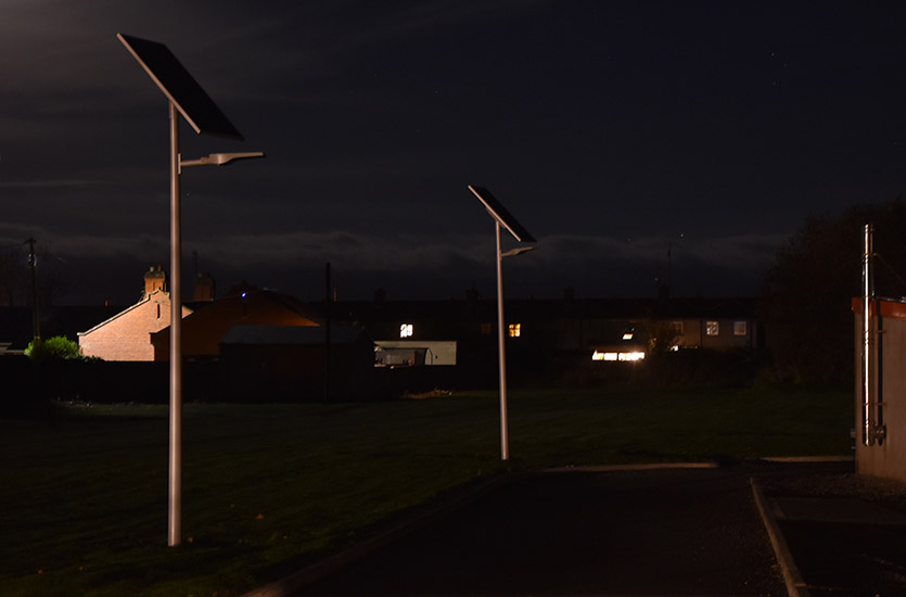 Solar Lights on Standby at Night Solar Lights on Standby at Night