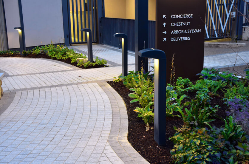 LED Bollard for courtyard