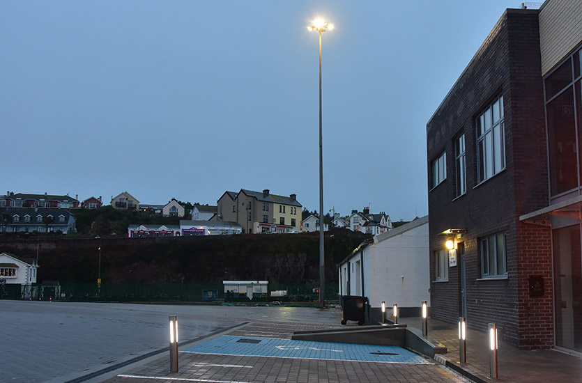 Stainless LED Bollards in Harbour