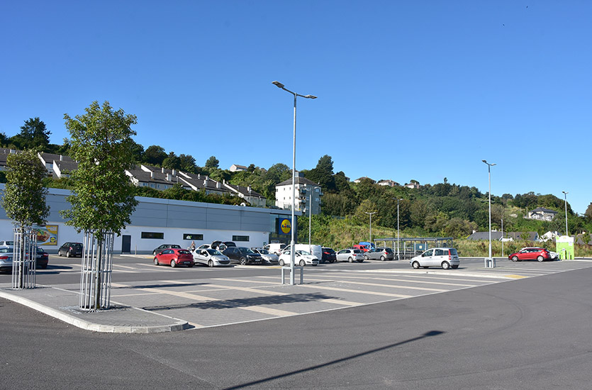 LED Streetlights in a Car Park