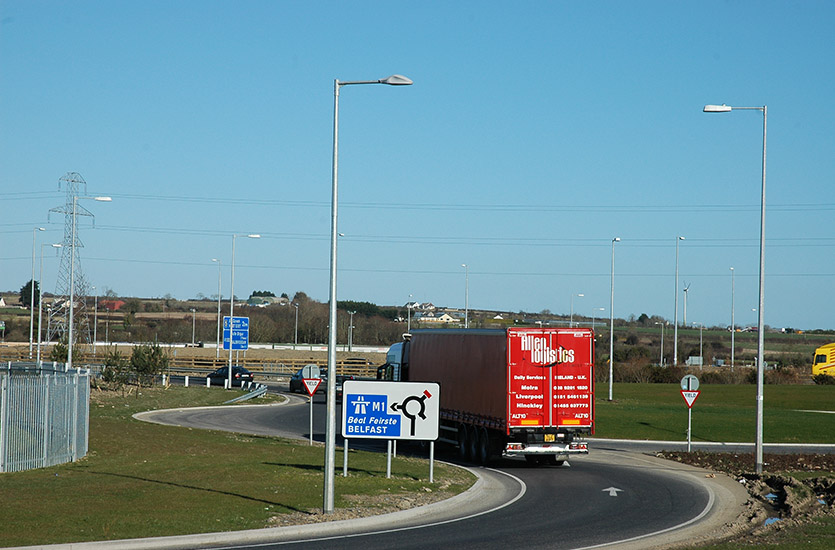 Streetlights on Motorway Exit Streetlights on Motorway Exit