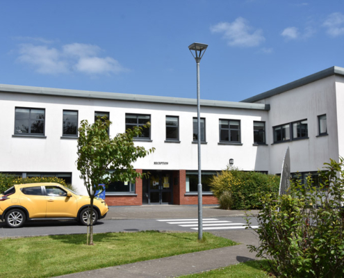 Quad light outside school