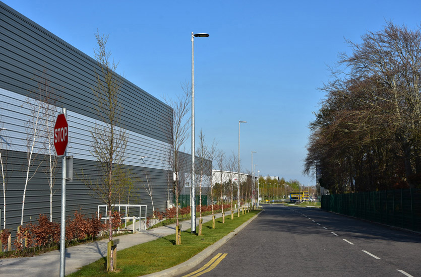 LED Street Light on Road